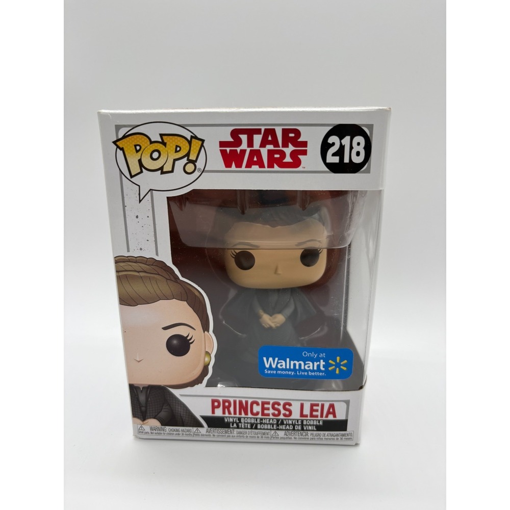 Funko Pop! Princess Leia #218 Star Wars Walmart Exclusive Vaulted w/ Protector